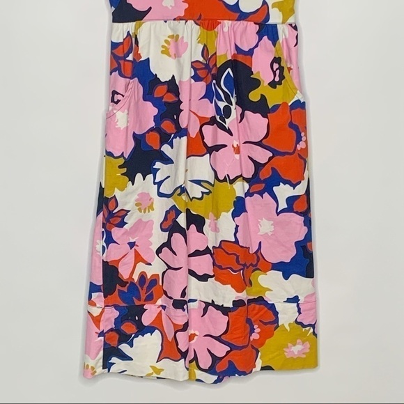 ANTHROPOLOGIE Whit Two Mod Dress Floral Print sleeveless Open Back shift Sz 0 - Picture 4 of 15